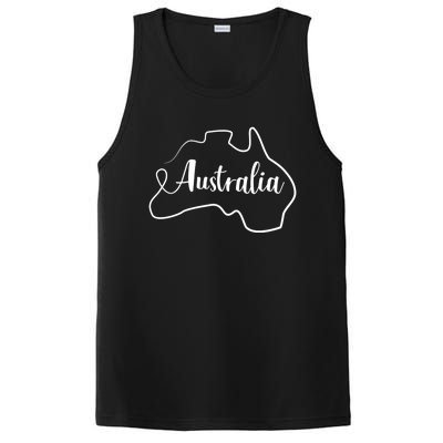 Australia Map Gift PosiCharge Competitor Tank