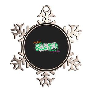 Assalamualaikoum Muslim Greeting Arabic Calligraphy Design Metallic Star Ornament