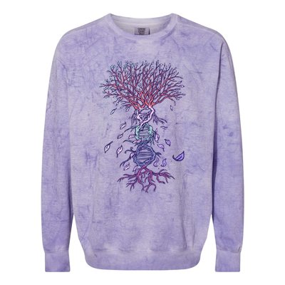 Abstract Madala Geometric Dna Tree Life Gift Esoteric Geometry Gift Colorblast Crewneck Sweatshirt