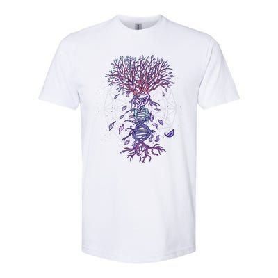 Abstract Madala Geometric Dna Tree Life Gift Esoteric Geometry Gift Softstyle® CVC T-Shirt