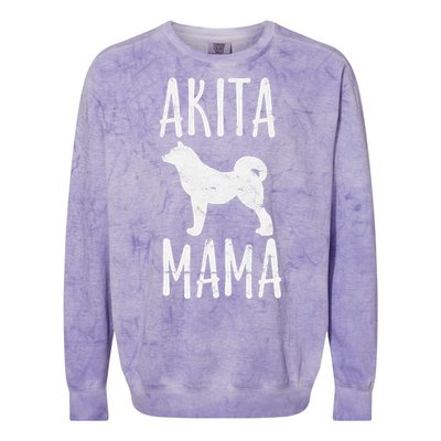 Akita Mama Gift Akita Mom Pet Dog Owner Mother Colorblast Crewneck Sweatshirt