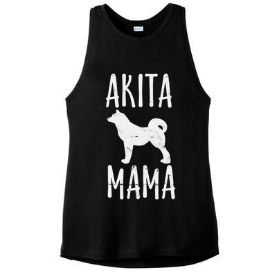 Akita Mama Gift Akita Mom Pet Dog Owner Mother Ladies PosiCharge Tri-Blend Wicking Tank