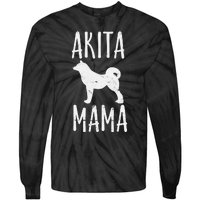 Akita Mama Gift Akita Mom Pet Dog Owner Mother Tie-Dye Long Sleeve Shirt