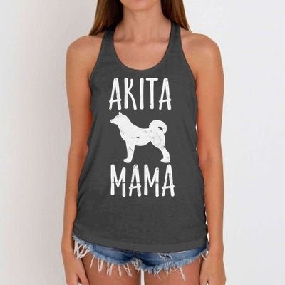 Akita Mama Gift Akita Mom Pet Dog Owner Mother Women's Knotted Racerback Tank