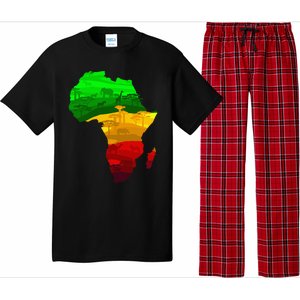 Africa Map Green Yellow Red Proud African Pride Juneteenth Pajama Set