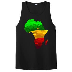 Africa Map Green Yellow Red Proud African Pride Juneteenth PosiCharge Competitor Tank