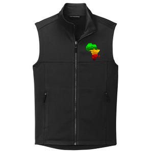 Africa Map Green Yellow Red Proud African Pride Juneteenth Collective Smooth Fleece Vest