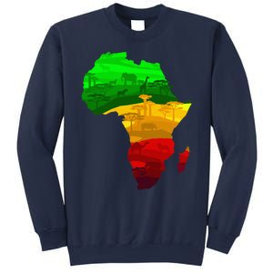 Africa Map Green Yellow Red Proud African Pride Juneteenth Sweatshirt