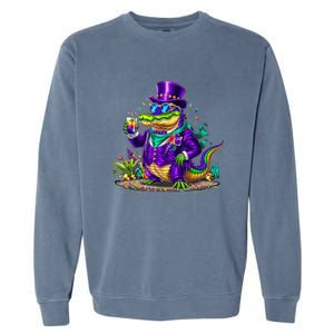 Alligator Mardi Gras Carnival Outfit For Males And Females Garment-Dyed Sweatshirt