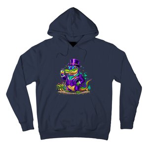 Alligator Mardi Gras Carnival Outfit For Males And Females Hoodie