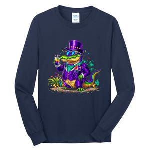 Alligator Mardi Gras Carnival Outfit For Males And Females Tall Long Sleeve T-Shirt