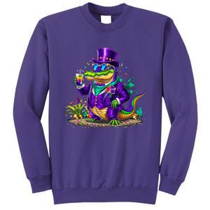 Alligator Mardi Gras Carnival Outfit For Males And Females Sweatshirt