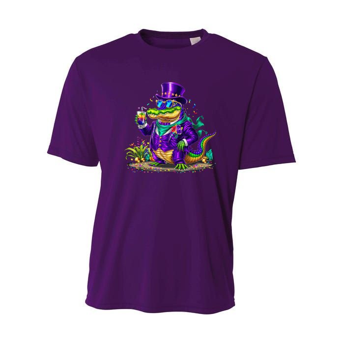 Alligator Mardi Gras Carnival Outfit For Males And Females Youth Performance Sprint T-Shirt