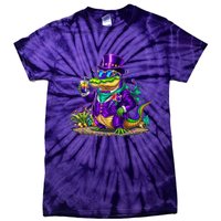 Alligator Mardi Gras Carnival Outfit For Males And Females Tie-Dye T-Shirt