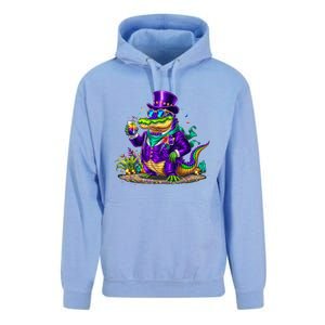 Alligator Mardi Gras Carnival Outfit For Males And Females Unisex Surf Hoodie