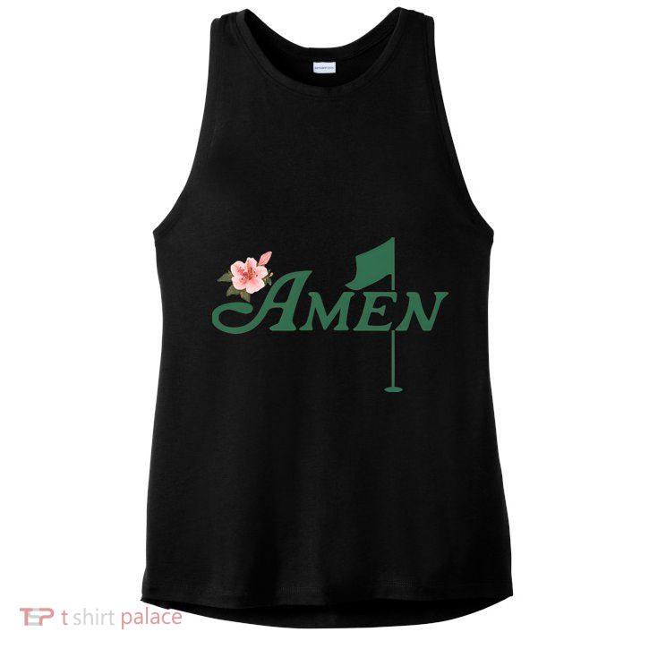 Amen Masters Golf Golfer Lover Team Ladies PosiCharge Tri-Blend Wicking Tank