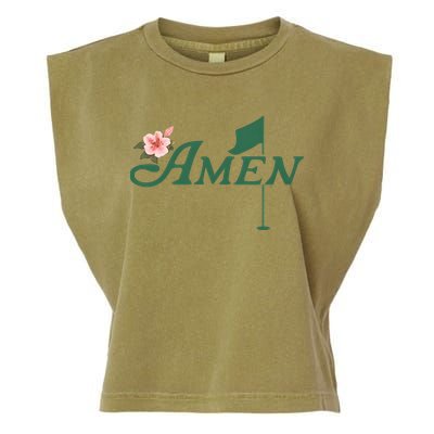 Amen Masters Golf Golfer Lover Team Garment-Dyed Women's Muscle Tee