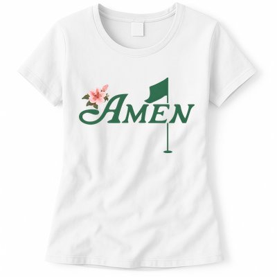 Amen Masters Golf Golfer Lover Team Womens T-Shirt