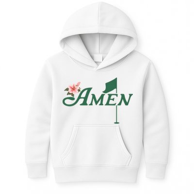 Amen Masters Golf Golfer Lover Team Kids Hoodie