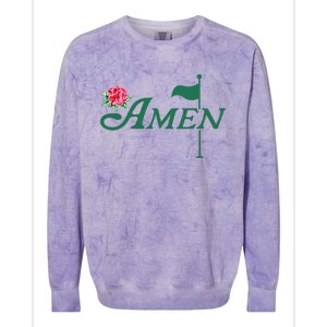 Amen Master Golf Azalea Tournament Pink Golfing Girl Flower Colorblast Crewneck Sweatshirt