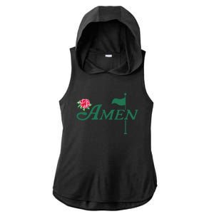 Amen Master Golf Azalea Tournament Pink Golfing Girl Flower Ladies PosiCharge Tri-Blend Wicking Draft Hoodie Tank