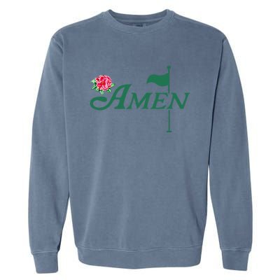 Amen Master Golf Azalea Tournament Pink Golfing Girl Flower Garment-Dyed Sweatshirt