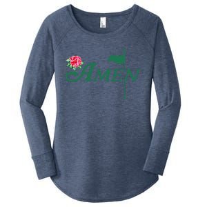 Amen Master Golf Azalea Tournament Pink Golfing Girl Flower Women's Perfect Tri Tunic Long Sleeve Shirt