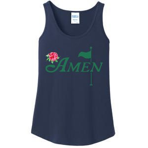 Amen Master Golf Azalea Tournament Pink Golfing Girl Flower Ladies Essential Tank