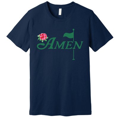 Amen Master Golf Azalea Tournament Pink Golfing Girl Flower Premium T-Shirt