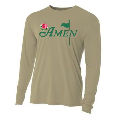 Amen Master Golf Azalea Tournament Pink Golfing Girl Flower Cooling Performance Long Sleeve Crew