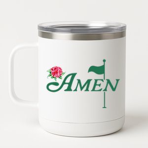 Amen Master Golf Azalea Tournament Pink Golfing Girl Flower 12 oz Stainless Steel Tumbler Cup