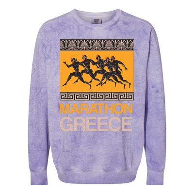 Athens Marathon Greece Colorblast Crewneck Sweatshirt