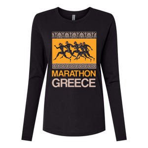 Athens Marathon Greece Womens Cotton Relaxed Long Sleeve T-Shirt