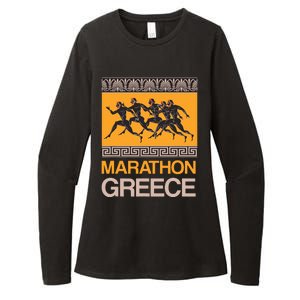 Athens Marathon Greece Womens CVC Long Sleeve Shirt