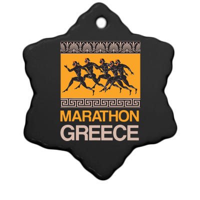 Athens Marathon Greece Ceramic Star Ornament