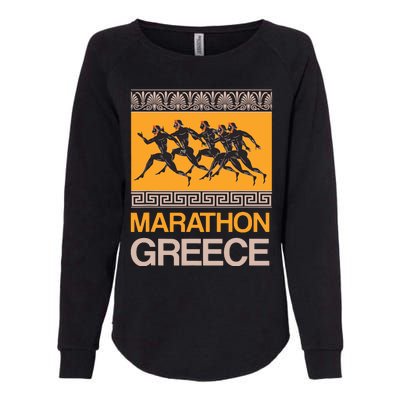 Athens Marathon Greece Womens California Wash Sweatshirt