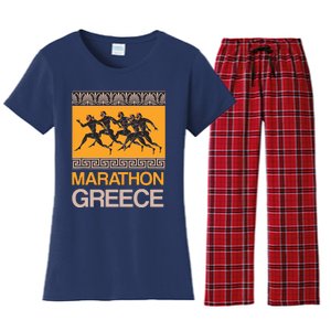 Athens Marathon Greece Women's Flannel Pajama Set