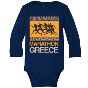 Athens Marathon Greece Baby Long Sleeve Bodysuit