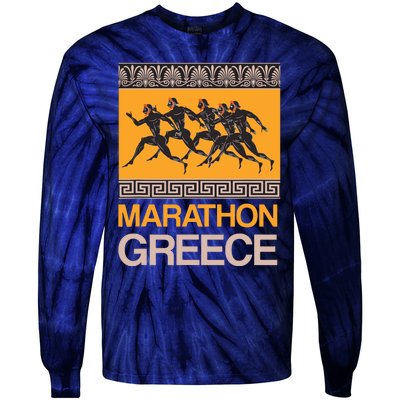 Athens Marathon Greece Tie-Dye Long Sleeve Shirt