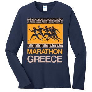 Athens Marathon Greece Ladies Long Sleeve Shirt