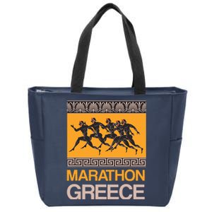 Athens Marathon Greece Zip Tote Bag