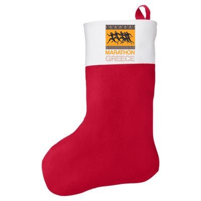 Athens Marathon Greece Felt Holiday Christmas Stocking