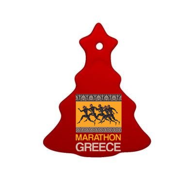 Athens Marathon Greece Ceramic Tree Ornament