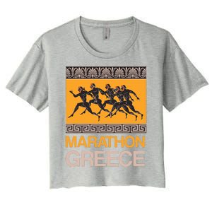 Athens Marathon Greece Women's Crop Top Tee