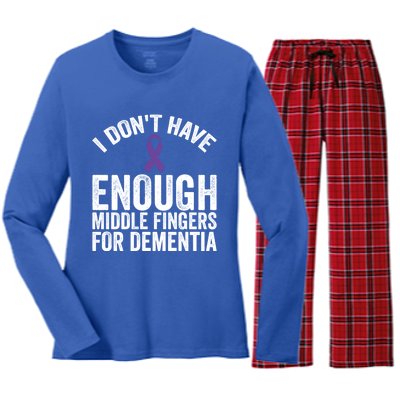 Awareness Meaningful Gift Don't Have Enough Middle Fingers For Detia Gift Women's Long Sleeve Flannel Pajama Set 