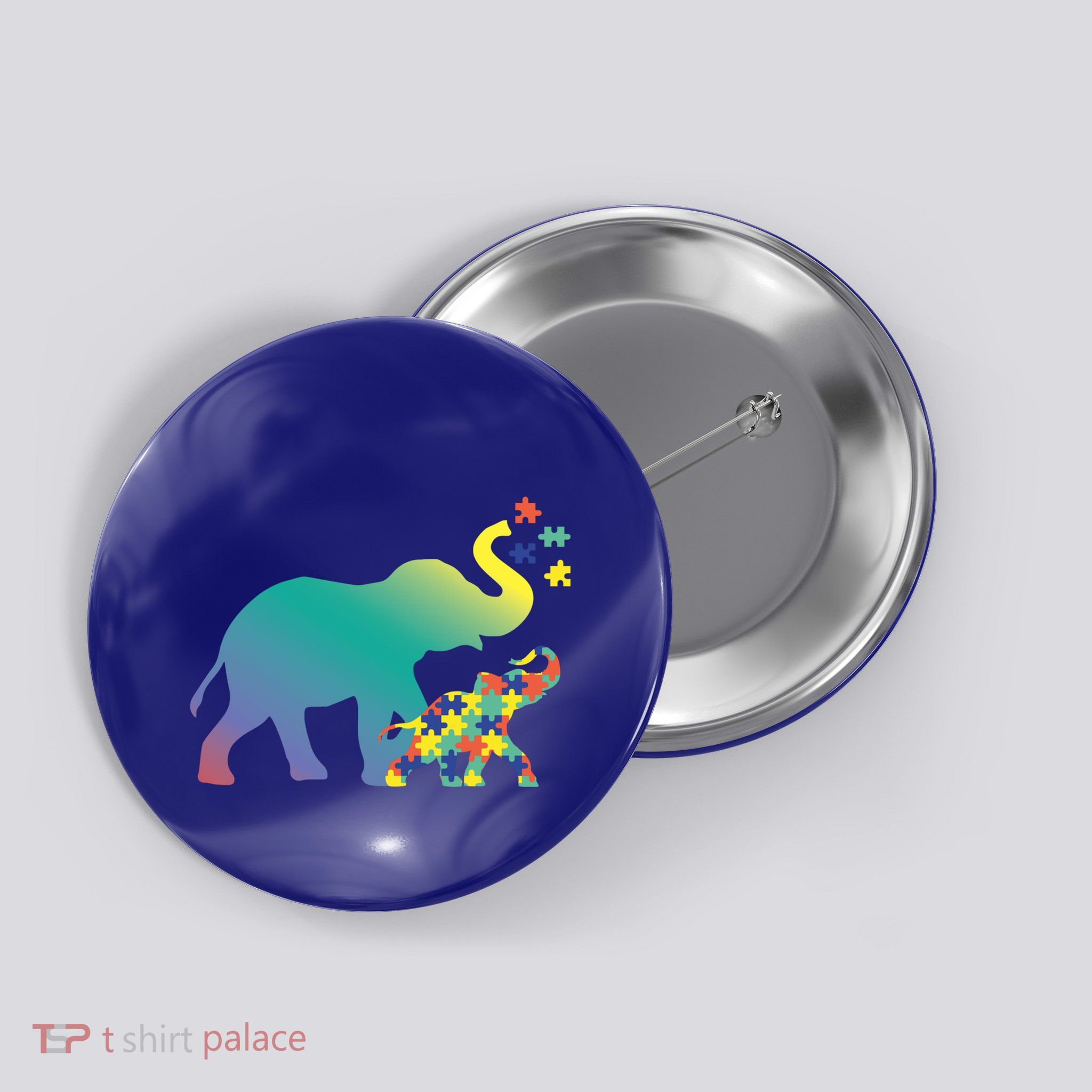 Autism Mom Gift Design Autism Awareness Elephant Cute Gift Button