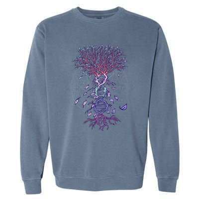 Abstract Madala Geometric Dna Tree Life Gift Esoteric Geometry Gift Garment-Dyed Sweatshirt