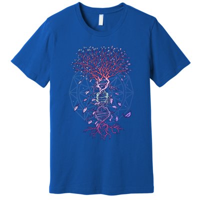 Abstract Madala Geometric Dna Tree Life Gift Esoteric Geometry Gift Premium T-Shirt