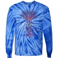 Abstract Madala Geometric Dna Tree Life Gift Esoteric Geometry Gift Tie-Dye Long Sleeve Shirt