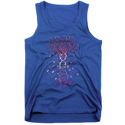 Abstract Madala Geometric Dna Tree Life Gift Esoteric Geometry Gift Tank Top